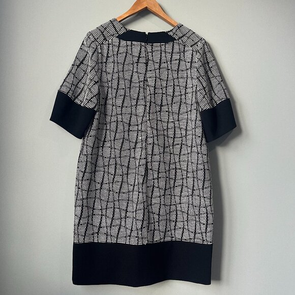 Banana Republic Tweed Shift Dress in black and white size 12 - Picture 2 of 8